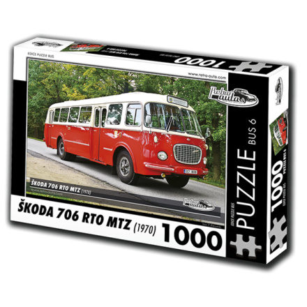 RETRO-AUTA Puzzle BUS č.6 Škoda 706 RTO MTZ (1970) 1000 dílků 135942