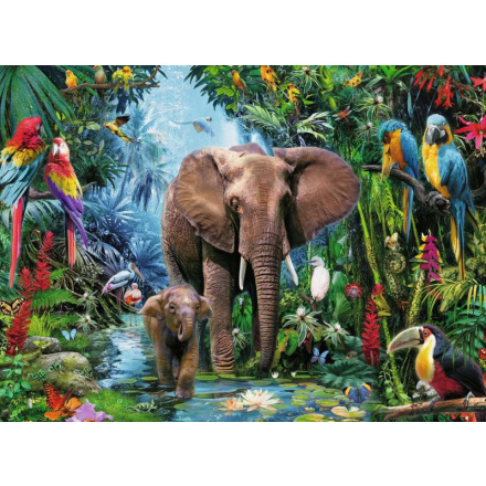 RAVENSBURGER Puzzle Sloni v džungli XXL 150 dílků 136166