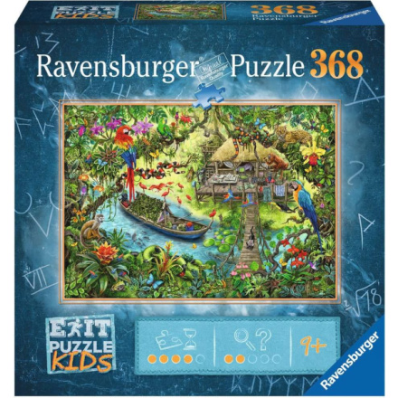 RAVENSBURGER Únikové EXIT puzzle Kids Expedice do džungle 368 dílků 136168