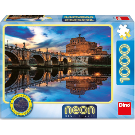 DINO Svítící puzzle Andělský hrad 1000 dílků 136985