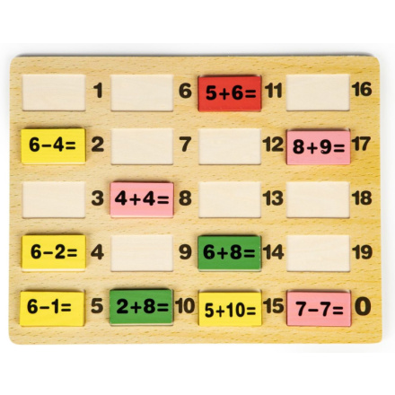 ECOTOYS Dřevěná početní tabulka 137778