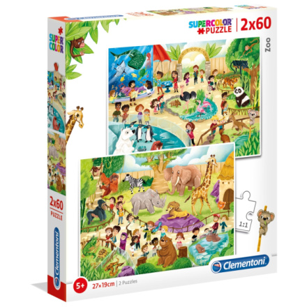 CLEMENTONI Puzzle Zoo 2x60 dílků 138270