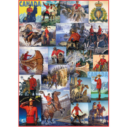 EUROGRAPHICS Puzzle Královská kanadská jízdní policie - koláž 1000 dílků 138395