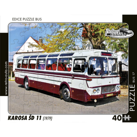 RETRO-AUTA Puzzle BUS č.17 Karosa ŠD 11 (1979) 40 dílků 138497