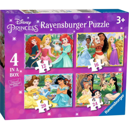 RAVENSBURGER Puzzle Disney Princezny 4v1 (12, 16, 20, 24 dílků) 139004