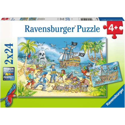 RAVENSBURGER Puzzle Dobrodružný ostrov 2x24 dílků 139013