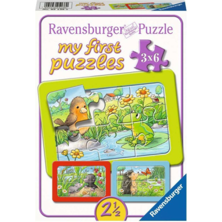 RAVENSBURGER Moje první puzzle Zvířátka ze zahrady 3x6 dílků 139039