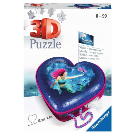 RAVENSBURGER 3D puzzle Srdce Mořská panna 54 dílků 139066