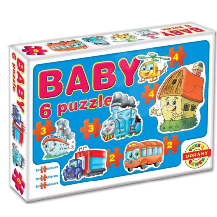 DOHÁNY Baby puzzle Doprava 6v1 (2-4 dílky) 139370