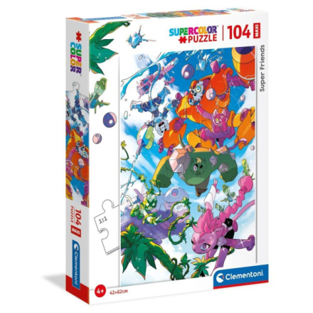 CLEMENTONI Puzzle Super Friends! MAXI 104 dílků 139574