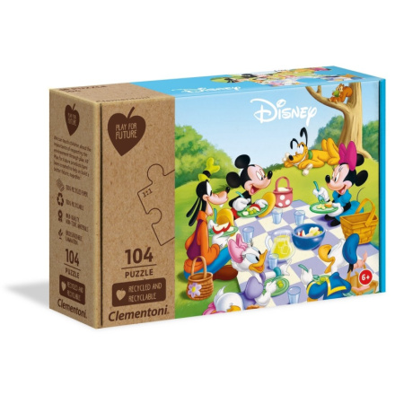 CLEMENTONI Play For Future Puzzle Mickey Mouse: Piknik 104 dílků 139603