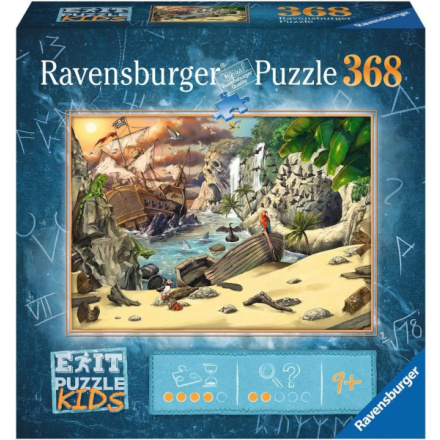 RAVENSBURGER Únikové EXIT puzzle Kids Pirátské dobrodružství 368 dílků 139920