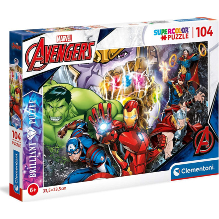 CLEMENTONI Brilliant puzzle Marvel: Avengers 104 dílků 139975