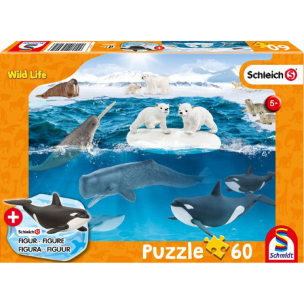SCHMIDT Puzzle Schleich V Antarktidě 60 dílků + figurka Schleich 140219