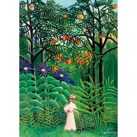 EUROGRAPHICS Puzzle Žena na procházce v exotickém lese 1000 dílků 140767