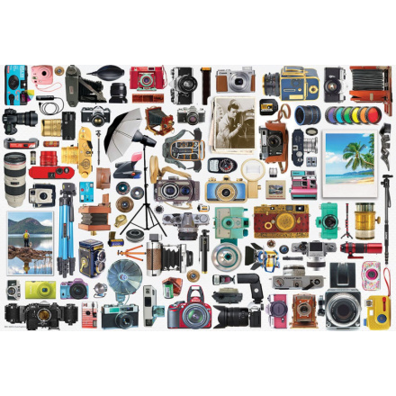 EUROGRAPHICS Puzzle v plechové krabičce Klasický fotoaparát 550 dílků 140790