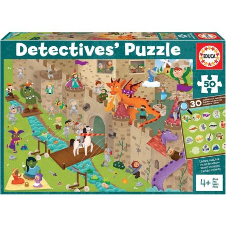 EDUCA Detektivní puzzle Hrad 50 dílků 141815
