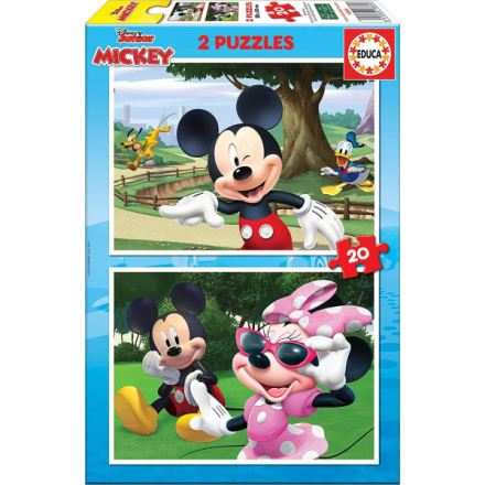 EDUCA Puzzle Mickey a přátelé 2x20 dílků 141906