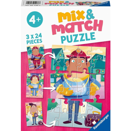 RAVENSBURGER Puzzle Mix&Match: Moje oblíbené povolání 3x24 dílků 142931
