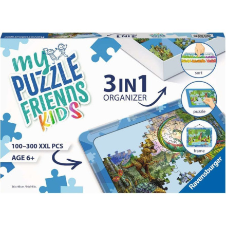RAVENSBURGER Sada pro skládání puzzle My Puzzle Friends Kids 3v1 modrá 143239