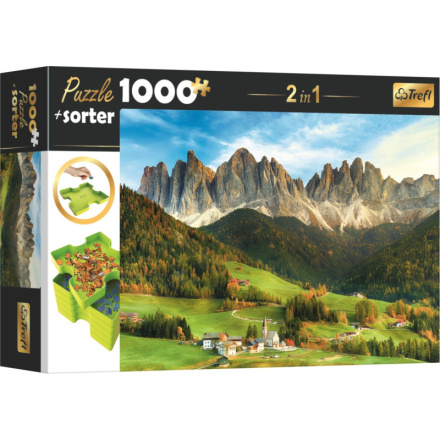 TREFL Puzzle s třídičem 2v1 Dolomity, Itálie 1000 dílků 143547