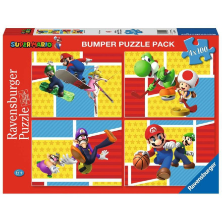 RAVENSBURGER Puzzle Super Mario 4x100 dílků 143556