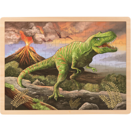 GOKI Dřevěné puzzle T-Rex 96 dílků 143784