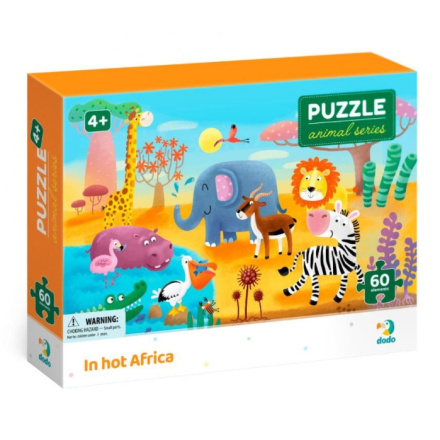 DODO Puzzle Zvířata: Vedro v Africe 60 dílků 144340