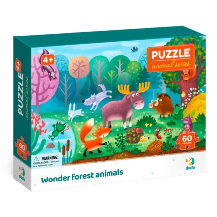 DODO Puzzle Zvířata: Podivuhodná lesní zvířata 60 dílků 144399