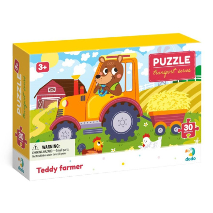 DODO Puzzle Doprava: Farmář Teddy 30 dílků 144568