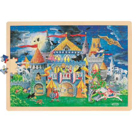 GOKI Dřevěné puzzle Pohádková hodina 192 dílků 145070