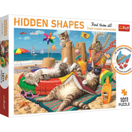 TREFL Puzzle Hidden Shapes: Kočičí prázdniny 1011 dílků 145108