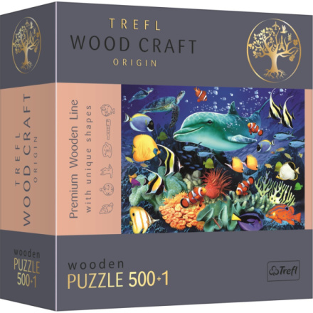 TREFL Wood Craft Origin puzzle Život v moři 501 dílků 145114