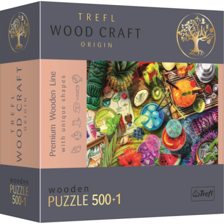 TREFL Wood Craft Origin puzzle Barevné koktejly 501 dílků 145115