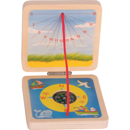 GOKI Kapesní sluneční hodiny s kompasem 145200