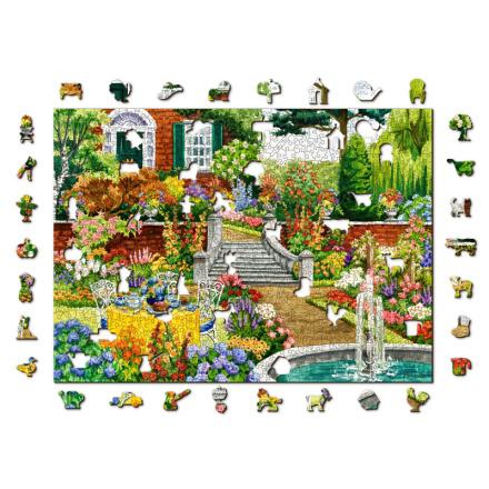 WOODEN CITY Dřevěné puzzle Zahrada o páté 2v1, 1010 dílků EKO 145433