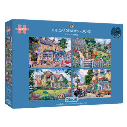 GIBSONS Puzzle Zahradníkův den 4x500 dílků 145458