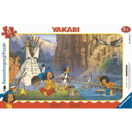 RAVENSBURGER Puzzle Yakari: Kempování s přáteli 15 dílků 146027