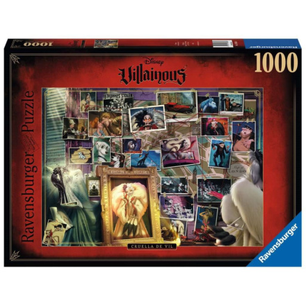 RAVENSBURGER Puzzle Disney Villainous: Cruella de Vil 1000 dílků 146036