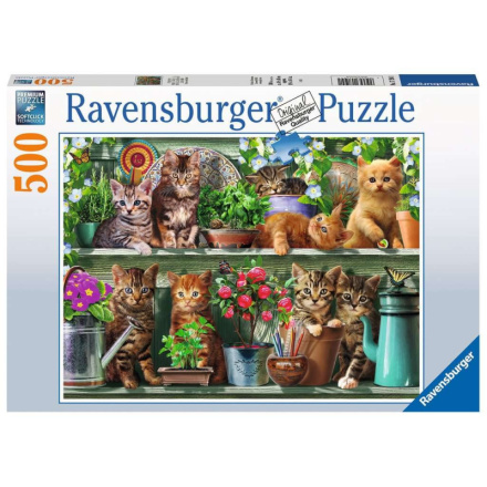 RAVENSBURGER Puzzle Kočičí police 500 dílků 146106