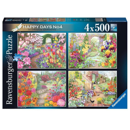 RAVENSBURGER Puzzle Nádherné zahrady 4x500 dílků 146116