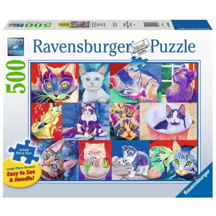 RAVENSBURGER Puzzle Ahoj koťata XXL 500 dílků 146379