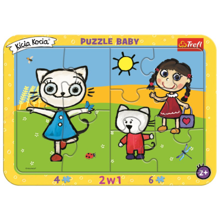 TREFL Baby puzzle Kicia Kocia: Šťastné kotě 2v1, 10 dílků 146619