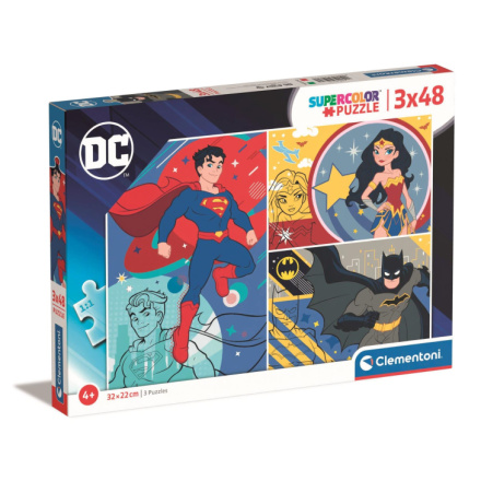 CLEMENTONI Puzzle DC Comics 3x48 dílků 146668