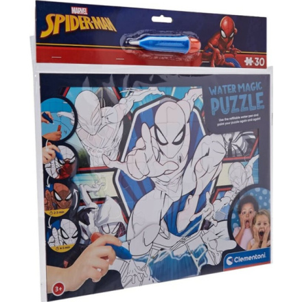 CLEMENTONI Puzzle s malováním vodou Water Magic: Spiderman 30 dílků 146678