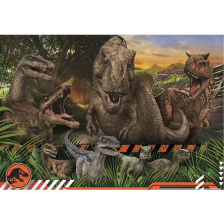 CLEMENTONI Puzzle Jurský svět Křídový kemp: Dinosauři 104 dílků 146694