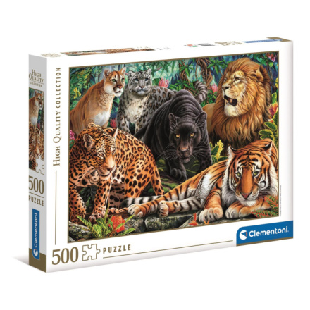CLEMENTONI Puzzle Divoké kočky 500 dílků 146820