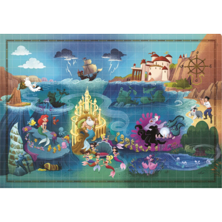 CLEMENTONI Puzzle Story Maps: Malá mořská víla 1000 dílků 146828