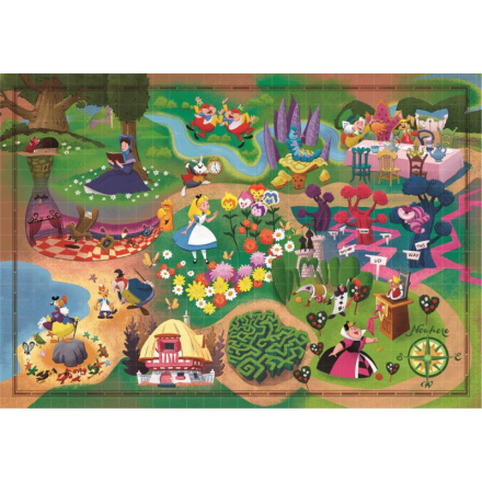 CLEMENTONI Puzzle Story Maps: Alenka v říši divů 1000 dílků 146830