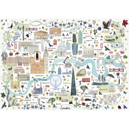GIBSONS Puzzle Mapa Londýna 1000 dílků 146914